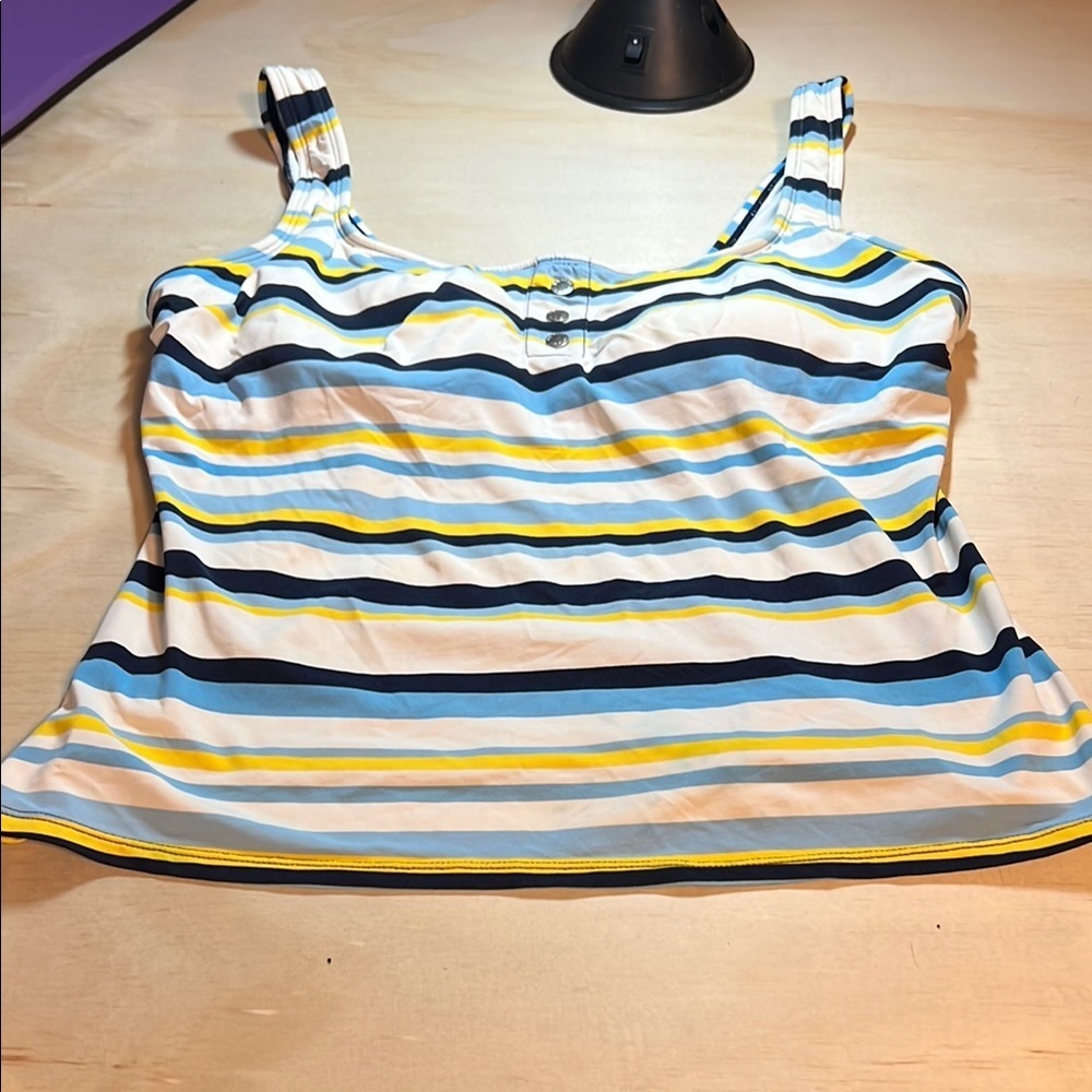Striped tankini size 14